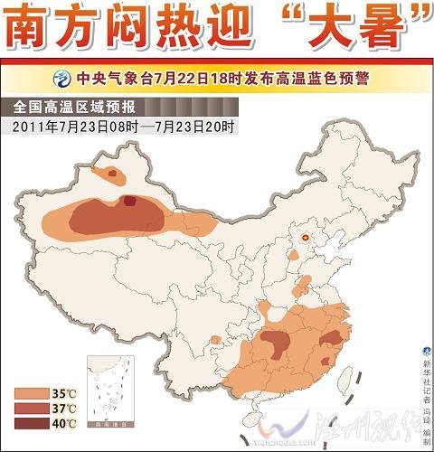 我国大部分地区进入最热时期 多地气温超35℃