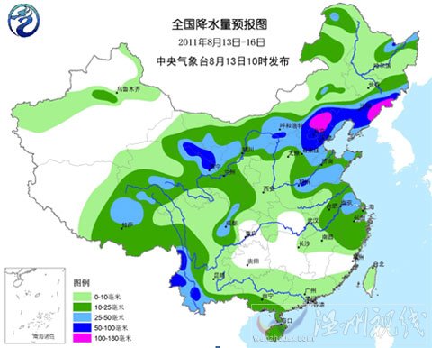 北方近期多雨水光顾 30℃范围迅速收缩