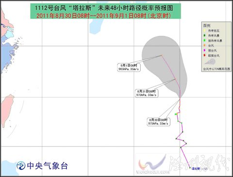 “塔拉斯”继续向北偏西方向移动