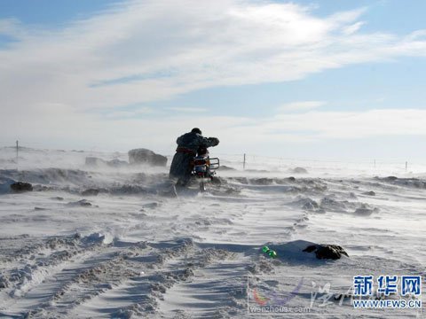 内蒙古局部遭白灾 春节前再迎降温降雪