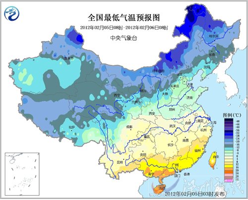 全国大风降温预报图