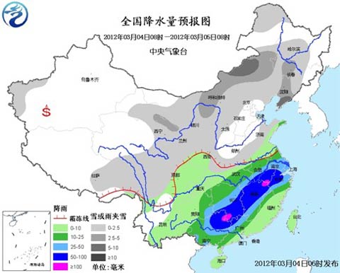 北方降雪向东发展 南方雨水有喜有忧