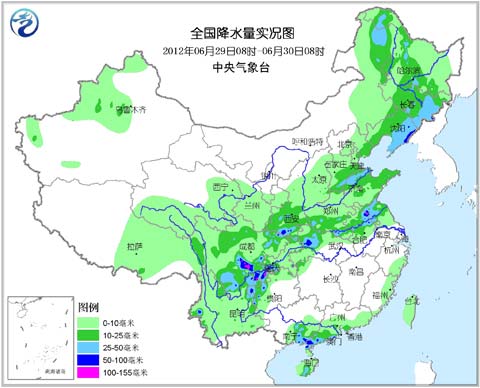 今起至7月3日四川至黄淮有较强降雨