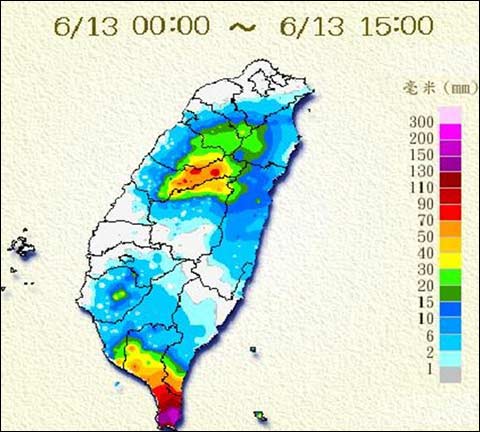 台湾出现持续强降雨过程