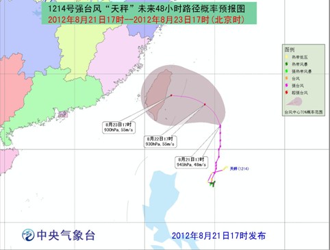 14号超强台风天枰最新路径图