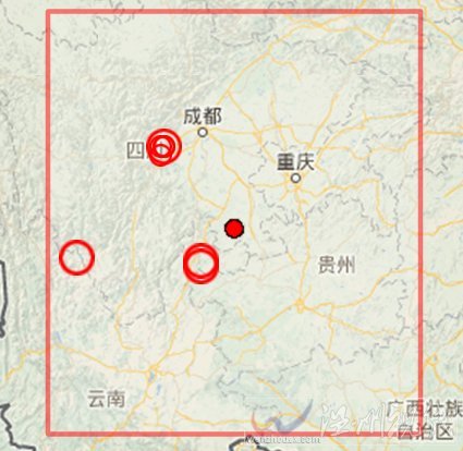 4月25日宜宾地震震中位置