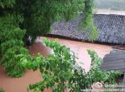 50年来最强暴雨袭击潼南 潼南部分乡镇被洪水淹没