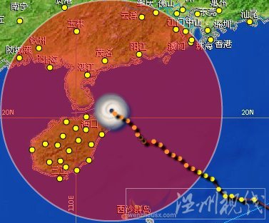 2013年7月2日6号台风温比亚广东登陆