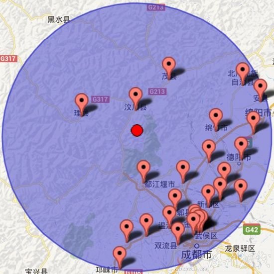 四川省成都市都江堰市和汶川县交界地震