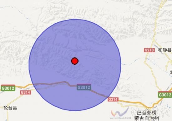 新疆轮台县和库尔勒市交界地震