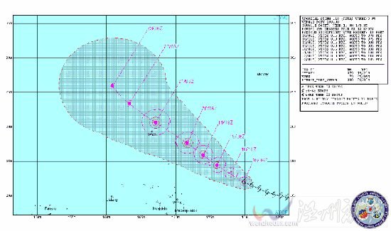 台风佩瓦路径图