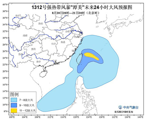 潭美对浙江沿海风力影响