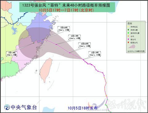 菲特将给江西带来降雨