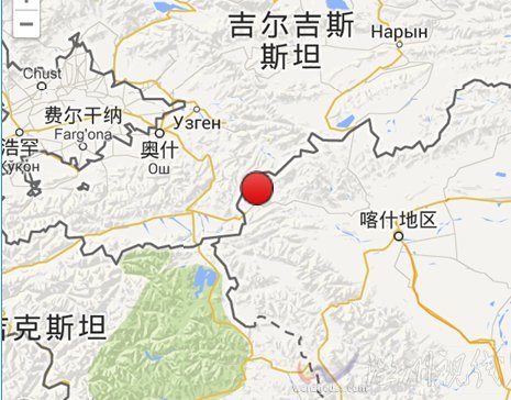 2014年1月4日新疆乌恰县发生2.9级有感地震