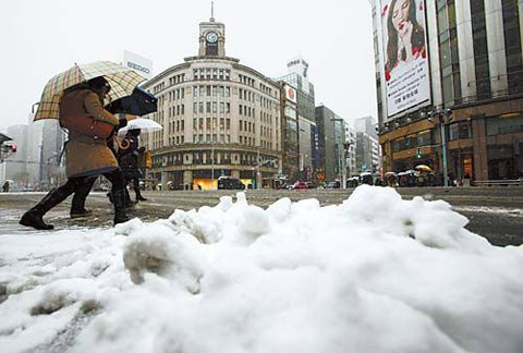 2014年2月8日日本大部分地区下暴雪