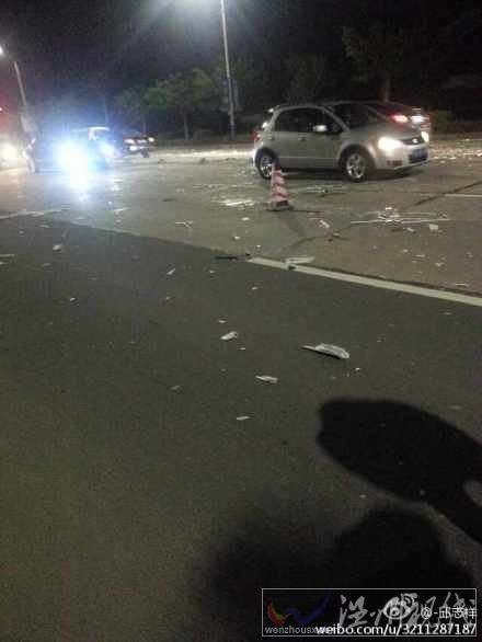 惠阳区中兴中路车祸现场