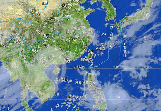 第十号台风麦德姆卫星云图