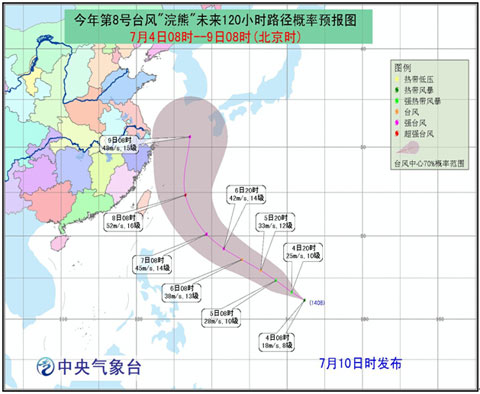 今年第8号台风“浣熊”生成