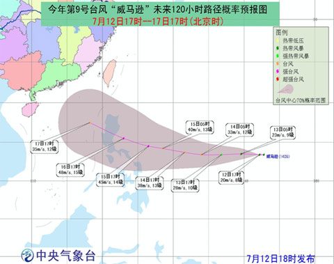 台风威马逊路径