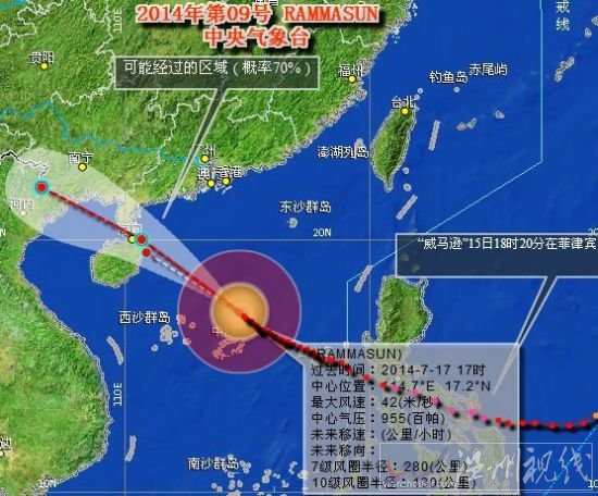 威马逊台风路径