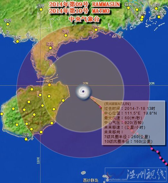 台风威马逊最新路径