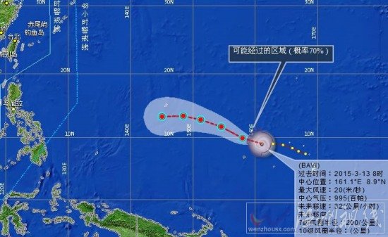 中国台风网预报巴威台风路径