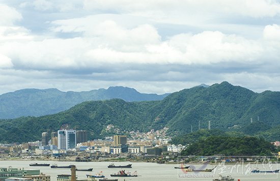 温州刮台风不下雨，天气还很好。