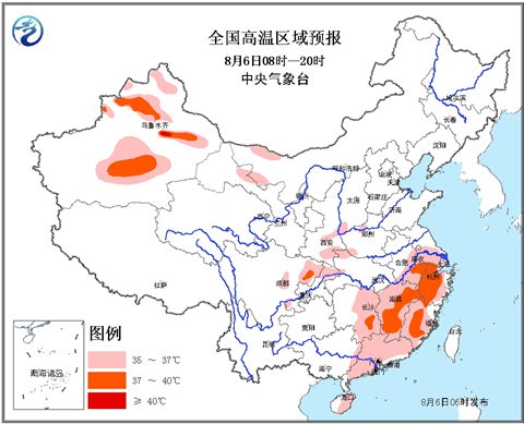 高温黄色预警：安徽浙江等5省最高气温超37℃