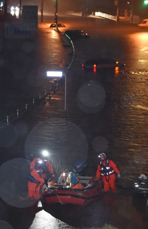 台风致日本特大暴雨