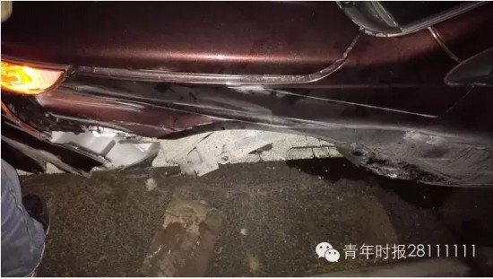 车子掉了一个轮 轿车只剩3个轮子