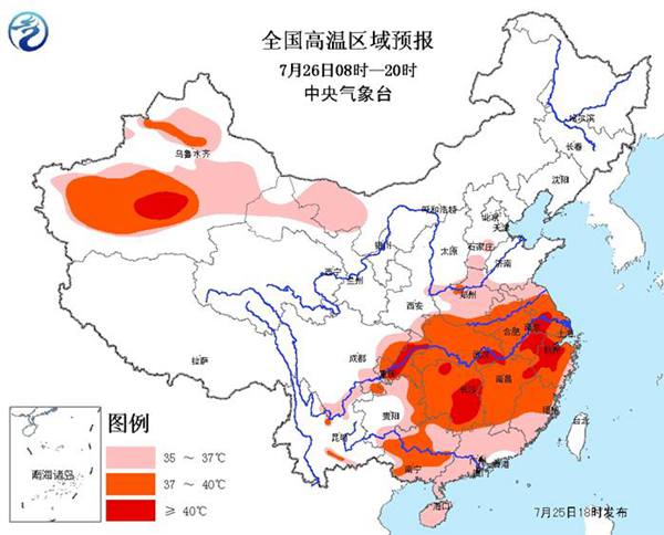 高温橙色预警 浙江安徽等7省高温超40℃