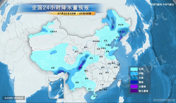 北方暴雨范围缩小 吉林还有大暴雨