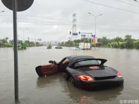 北京暴雨拉响洪水预警