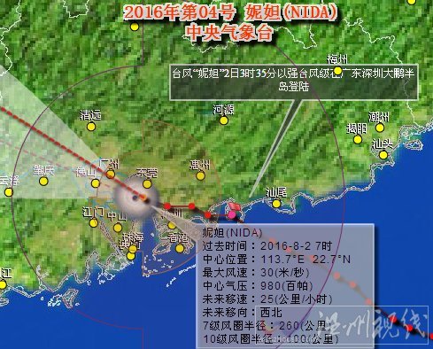 深圳台风妮妲最新消息