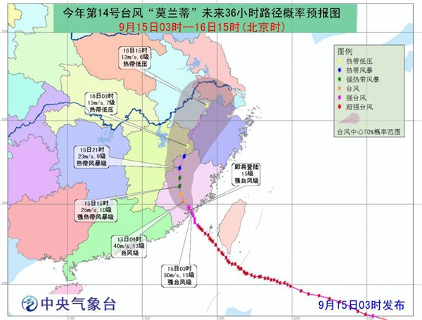 强台风莫兰蒂登陆厦门