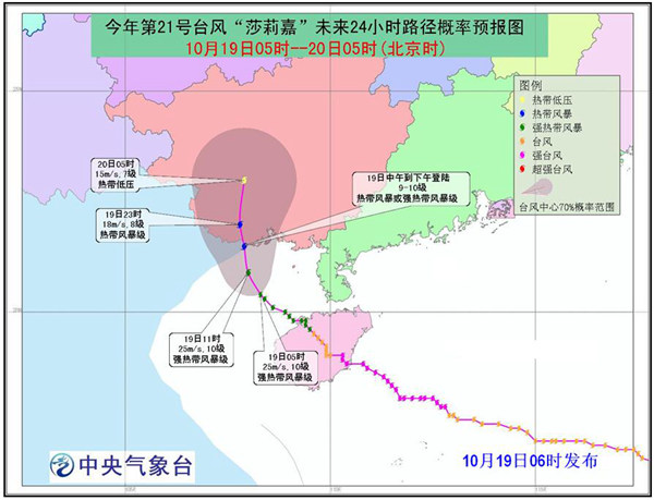 台风莎莉嘉路径图