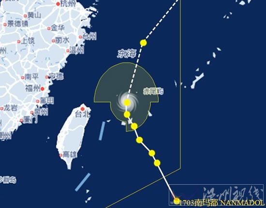 2017年第3号台风南玛都路径图