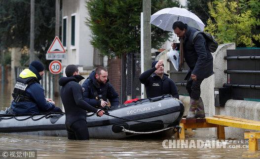 法国巴黎洪水泛滥