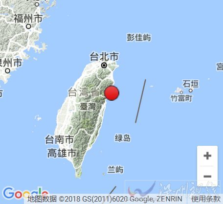 台湾花莲海域发生6.1级地震