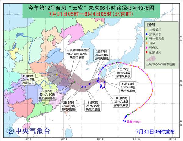 云雀台风路径预报图