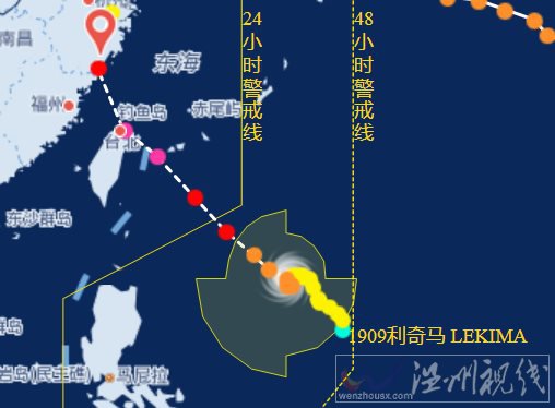 台风利奇马最新路径图