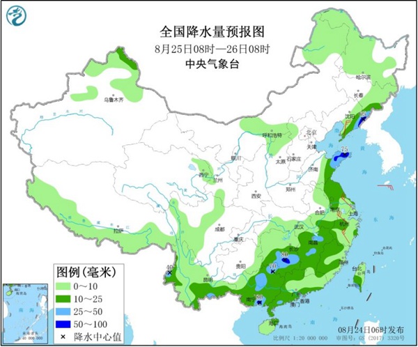 今天东北雨势最猛大到暴雨成片 台风“巴威”继续北上