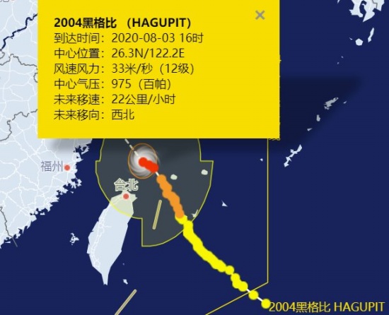 台风黑格比路径